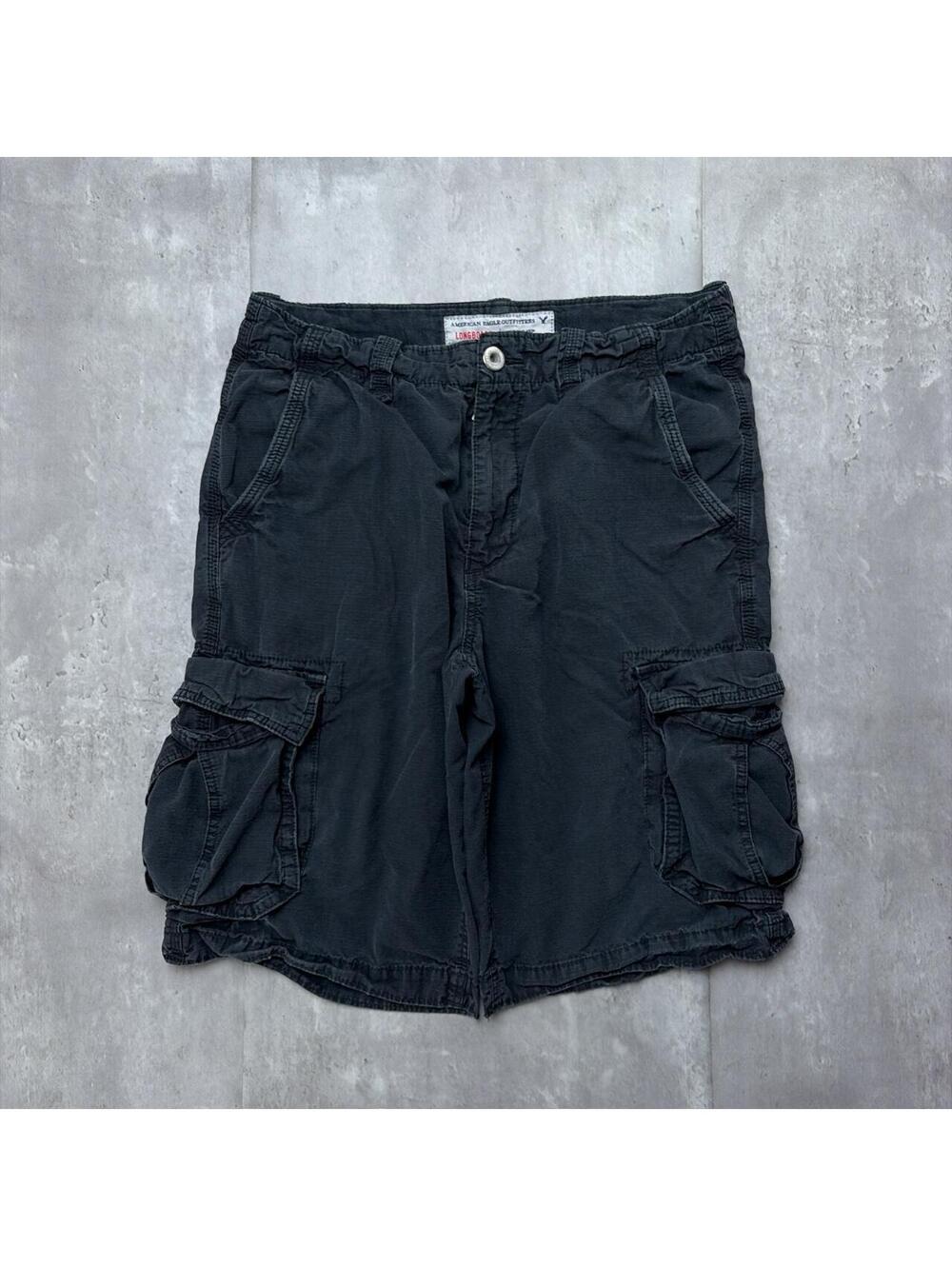 Y2K American Eagle Grunge Longboard Cargo Skater Shorts